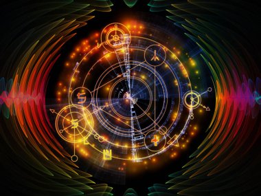 Astral kızdırma serisi. Kutsal Geometri hatları, Astroloji sembolleri ve Maneviyat, büyü ve Tasavvuf ışıkları