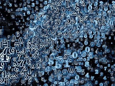 Dünya kupası. Bilim, eğitim ve modern teknoloji konularında rakamlardan ve fraktal elementlerden oluşan soyut tasarım