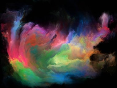 Akışı serisi renk. Tasarım, müzik, yaratıcılık, hayal gücü, sanat ve tasarım konusunda bir metafor olarak dijital boya streams oluşur