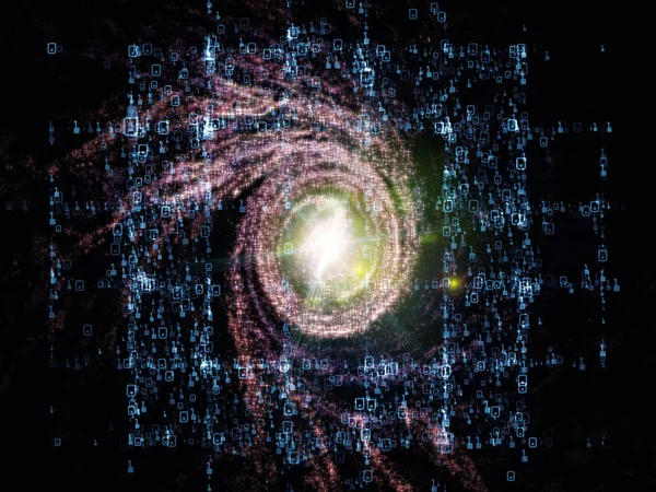 数学宇宙系列 教育和现代技术学科中空间的数字和元素的排列 — 图库照片