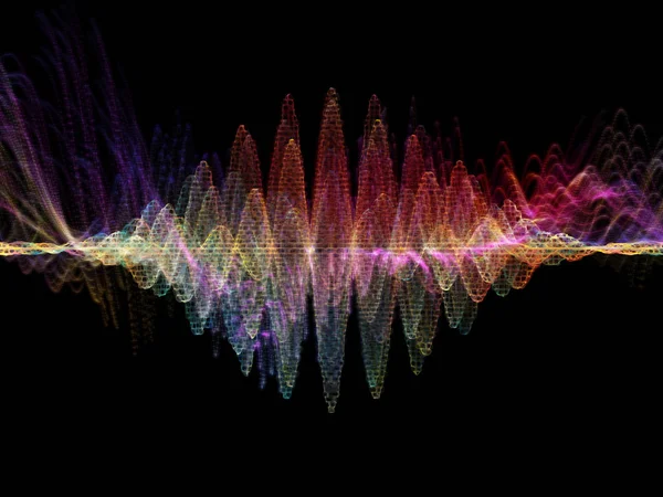 Serie Wave Function Abstracción Artística Compuesta Por Vibraciones Sinusoidales Colores — Foto de Stock