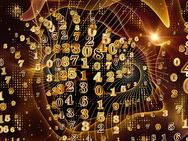 Number World Series Arrangement Digits Fractal Elements Subject Science Education — Stock Photo, Image