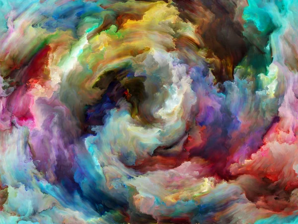 Vortex Twist Swirl Series Creative Arrangement Color Movement Canvas Concept — Stock Photo, Image