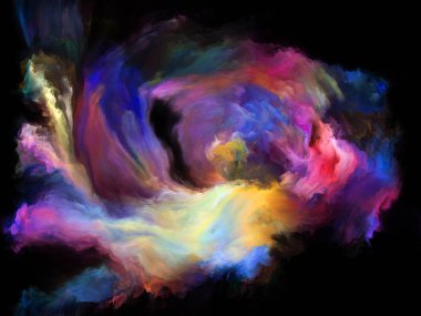 Renk Akımı serisi. Müzik, yaratıcılık, hayal gücü, sanat ve tasarım konularındaki dijital boya akımlarından oluşan soyut tasarım