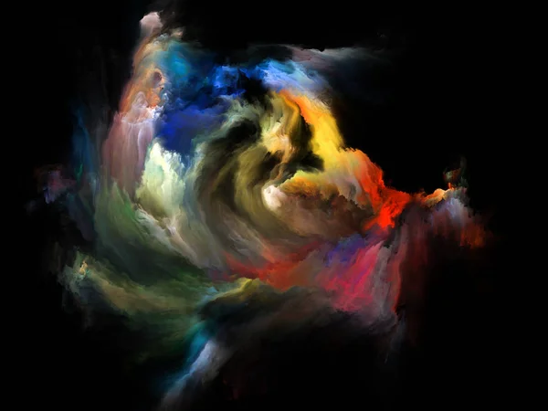 Color Flow Series Abstract Background Made Streams Digital Paint Use — Stock Photo, Image