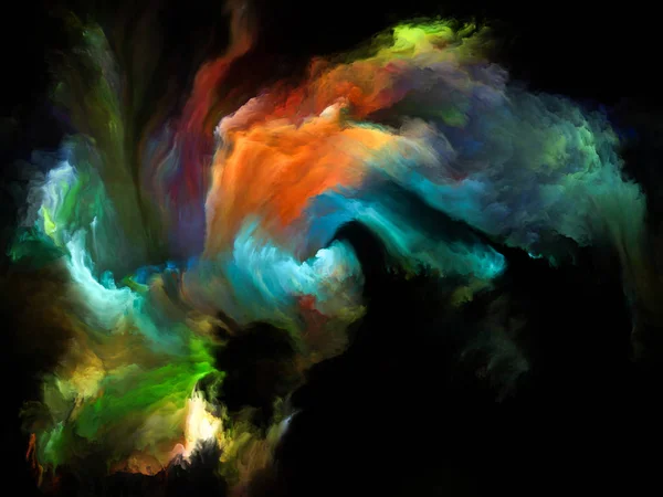 Color Flow Series Фон Состоит Потоков Цифровой Краски Подходит Использования — стоковое фото