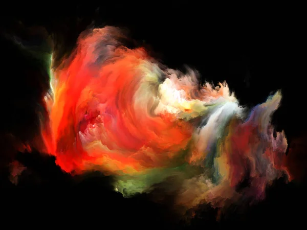 Seria Color Flow Tło Strumieni Cyfrowej Farby Temat Muzyki Kreatywności — Zdjęcie stockowe
