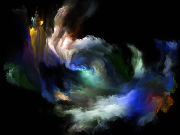 Color Flow Serie Design Abstract Realizat Din Fluxuri Vopsea Digitală — Fotografie, imagine de stoc