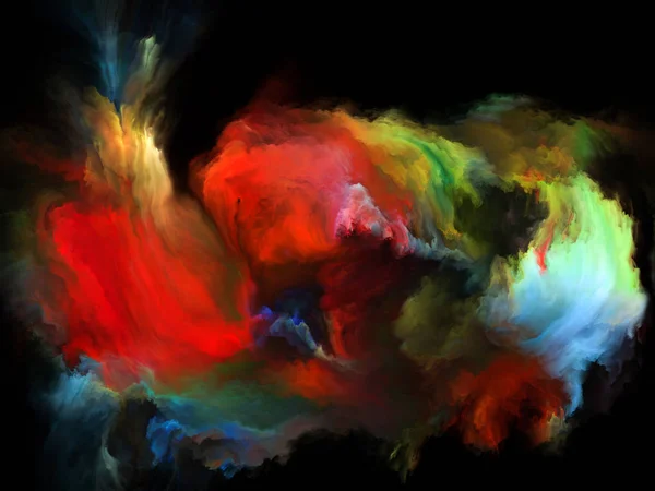 Color Flow Series Фоновый Дизайн Потоков Цифровой Краски Тему Музыки — стоковое фото
