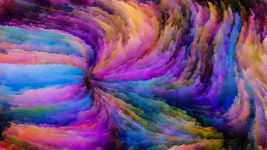 Hareket içinde renk serisi. Tasarım, yaratıcılık ve hayal gücü ekranlar ve mobil cihazlar için duvar kağıdı olarak kullanmak için projeler için akan boya desen aranjman