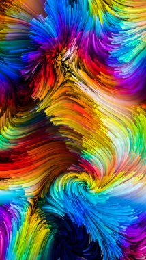 Hareket içinde renk serisi. Grafik tasarım, yaratıcılık ve hayal gücü ekranlar ve mobil cihazlar için duvar kağıdı olarak kullanmak için tasarımlar için akan boya desen kompozisyonu