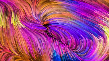 Color In Motion serisi. Tasarım, yaratıcılık ve hayal gücü konularında ekran ve cihazlar için duvar kağıdı olarak kullanılacak sıvı boya deseninden oluşan soyut tasarım