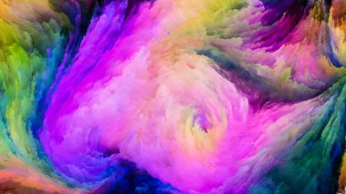 Drama renkler Serisi. Sanal branda mecazi ilişki tasarım, yaratıcılık ve hayal gücü ile kompozisyon