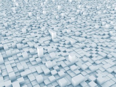 konuyla ilgili bilgisayar grafik çizimi için arka plan öğesi olarak fraktal gürültü ile bozuk uçak ilkel 3D render