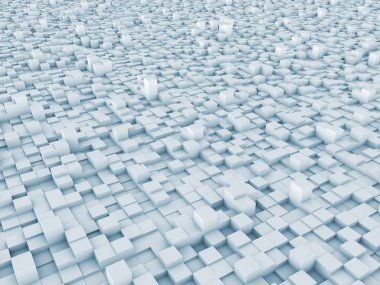 konuyla ilgili bilgisayar grafik çizimi için arka plan öğesi olarak fraktal gürültü ile bozuk uçak ilkel 3D render