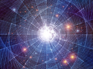 Geometri teknoloji serisi. Bilim, bilgi teknoloji ve eğitim konusunda teknolojik fraktal yapıların soyut tasarım yapılan