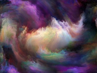 Soyut Renk serisi. Sanat, yaratıcılık ve hayal gücü konularındaki tasarımları tamamlamak için tuval üzerinde hareket halindeki renkli boya arkaplanı