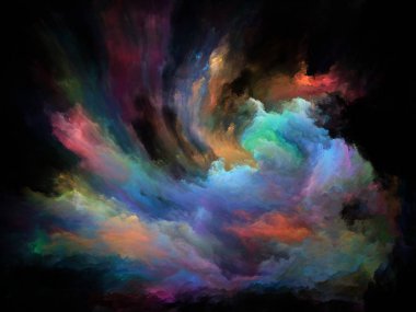 Renk Akımı serisi. Müzik, yaratıcılık, hayal gücü, sanat ve tasarım projelerinde kullanılmak üzere dijital boya akışlarından oluşan arkaplan