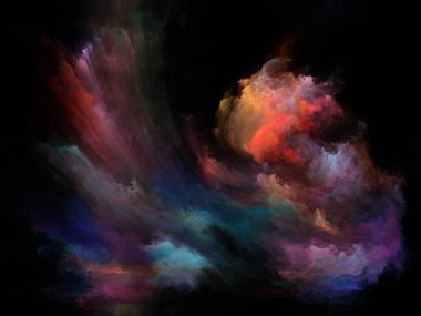 Akışı serisi renk. Sanatsal arka plan müzik, yaratıcılık, hayal gücü, sanat ve tasarım projelerde kullanılmak üzere dijital boya akışların yaptı