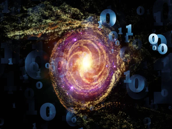 Serie Dell Universo Matematico Contesto Cifre Elementi Spaziali Sul Tema — Foto Stock