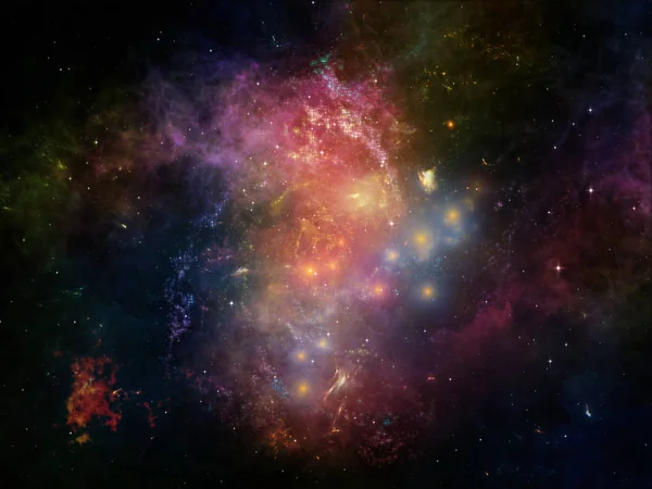 Elements of Cosmos series. Background design of space and stars on the subject of mathematics, science, education and modern technology