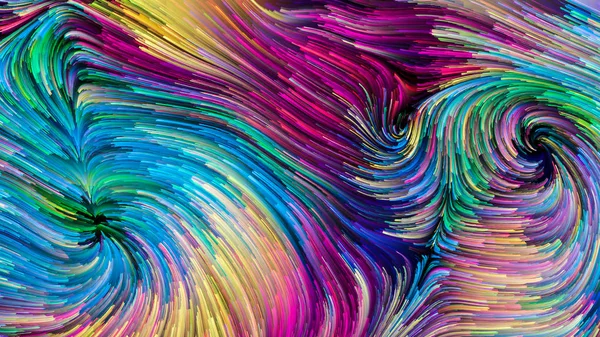 Farbe Bewegung Komposition Von Fließenden Farbmustern Als Hintergrund Für Projekte — Stockfoto