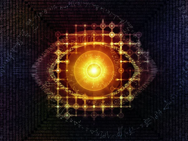 Eye Knowledge Series Abstract Design Made Eye Icon Number Formula — Stock Photo, Image