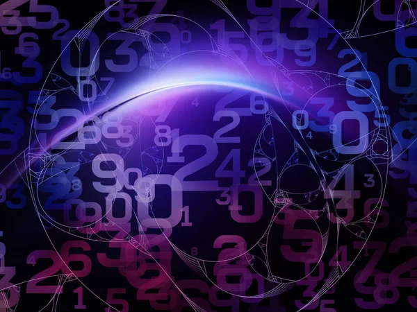 Math Reality Series Background Design Numbers Lights Fractal Patterns Subject — Stock Photo, Image