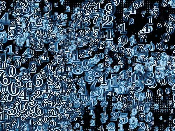 Number World Series Interplay Digits Fractal Elements Subject Science Education — Stock Photo, Image