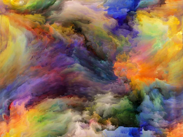 Αφηρημένη Σειρά Χρωμάτων Οπτικά Ελκυστικό Σκηνικό Από Πολύχρωμα Χρώματα Κίνηση — Φωτογραφία Αρχείου