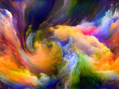 Akışı serisi renk. Konu, müzik, yaratıcılık, hayal gücü, sanat ve tasarım için dijital boya akışların yaratıcı düzenleme