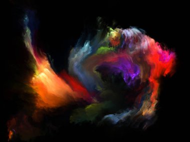 Akışı serisi renk. Arka plan müzik, yaratıcılık, hayal gücü, sanat ve tasarım projelerde kullanılmak üzere dijital boya streams yapılmış