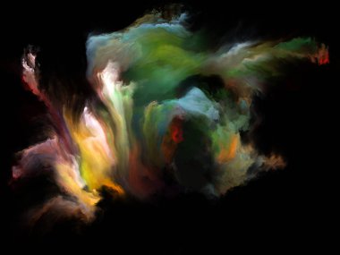 Akışı serisi renk. Müzik, yaratıcılık, hayal gücü, sanat ve tasarım konusunda dijital boya streams etkileşimi