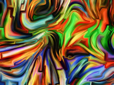 Desen renk serisi. Hayal gücü, yaratıcılık ve sanat konusunda boyalı vitray deseninin arka plan tasarım