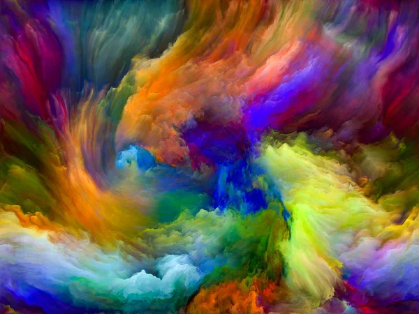 Color Flow series. Visually attractive backdrop made of streams of digital paint suitable in layouts on music, creativity, imagination, art and design