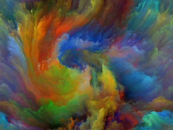 Color Flow Series Visually Pleasing Composition Streams Digital Paint Works — Stock Photo, Image