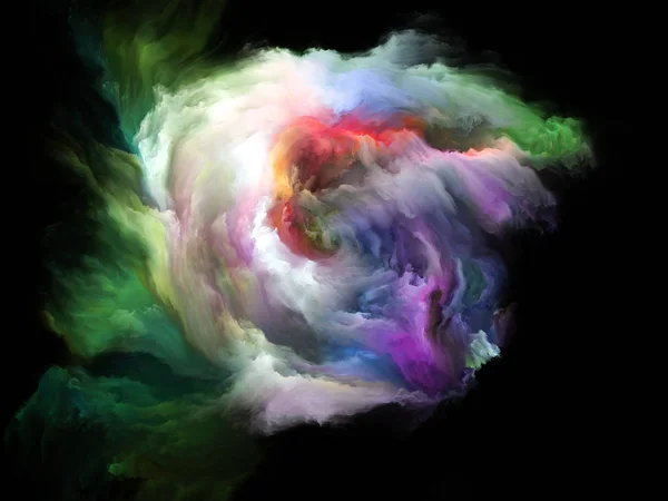 Color Flow Series Состав Потоков Цифровой Краски Метафорическим Отношением Музыке — стоковое фото