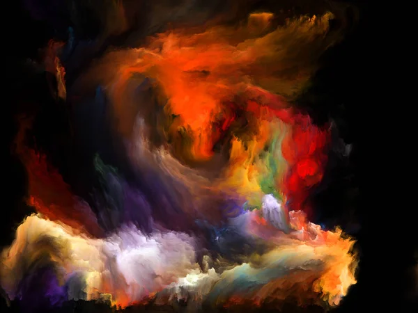 Kleur Flow Serie Abstracte Achtergrond Gemaakt Van Stromen Van Digitale — Stockfoto