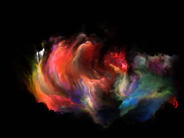 Serie Color Flow Design Composto Flussi Pittura Digitale Come Metafora — Foto Stock