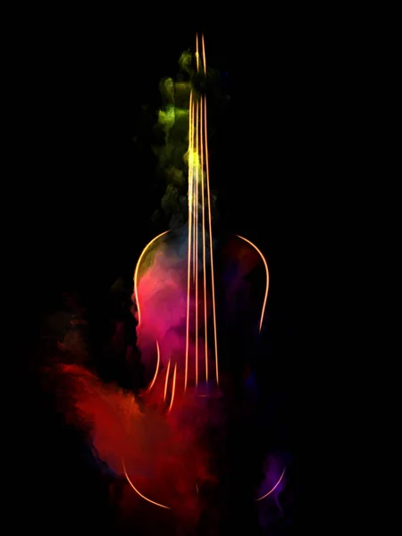 Music Dream Series Composición Violín Pintura Colorida Abstracta Para Proyectos —  Fotos de Stock