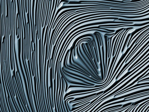 自然シリーズの曲線 自然の形 アール ヌーボー デザインと装飾の幾何学をテーマに青いエンボス Bas レリーフ パターンの レンダリングの相互作用 — ストック写真