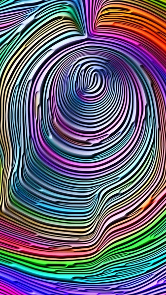 Серия Curves Nature Состав Трехмерного Рендеринга Многоцветного Рельефа Бас Рельефа — стоковое фото