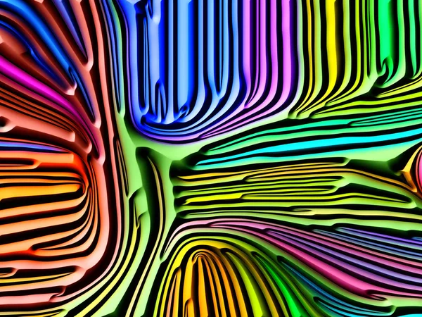 시리즈의 곡선입니다 아르누보 디자인 장식의 기하학의 주제에 빛깔된 양각된 릴리프 — 스톡 사진