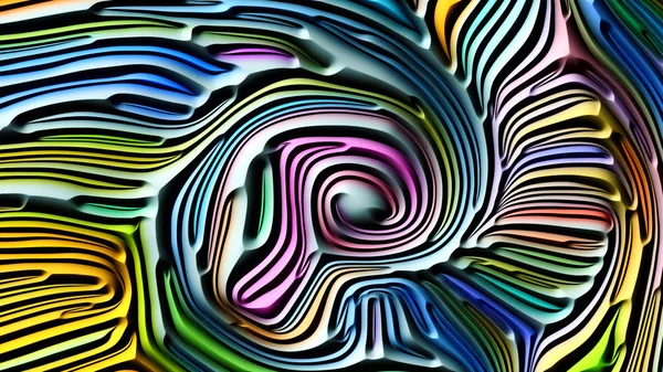Серия Curves Nature Фон Рендеринга Разноцветного Рельефа Бас Дополнение Вашему — стоковое фото