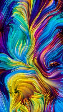 Drama renkler Serisi. Soyut tasarım tasarım, yaratıcılık ve hayal gücü konusunda sanal tuval yapılmış