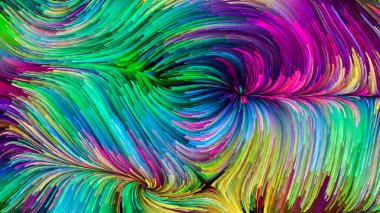 Drama renkler Serisi. Soyut tasarım tasarım, yaratıcılık ve hayal gücü konusunda sanal tuval yapılmış