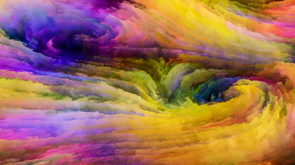 Колір Серії Русі Взаємодія Візерунка Flowing Paint Тему Дизайну Творчості — стокове фото