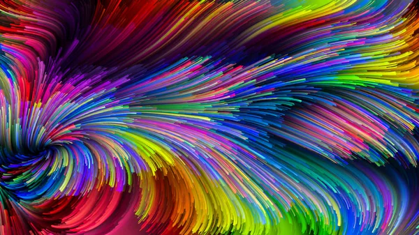 Color In Motion series. Graphic composition of Flowing Paint pattern for subject of design, creativity and imagination to use as wallpaper for screens and devices