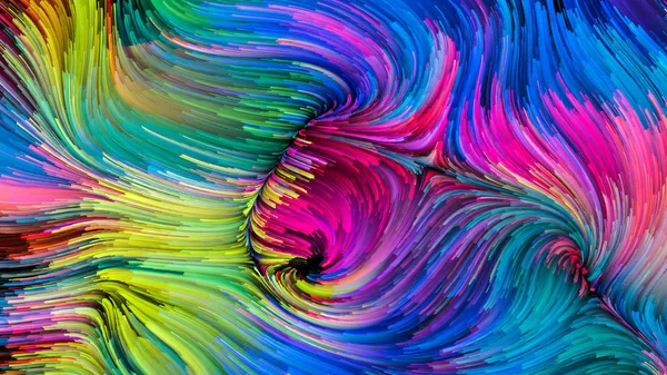 Serie Color Movimiento Arreglo Del Patrón Pintura Flujo Sobre Tema — Foto de Stock