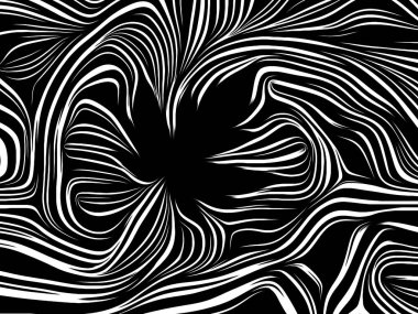 İç geometri serisi. Geleneksel gravür tarzı projeler üzerinde insan ruhunun, iç tiyatro, sanat, şiir ve maneviyat için uygun hale akçaağaç yaprağı